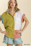 Short Folded Sleeve Top