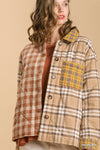 Mixed Plaid Quilted Jacket