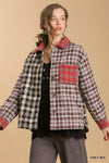 Mixed Plaid Quilted Jacket