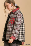 Mixed Plaid Quilted Jacket