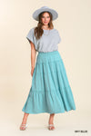 High Waisted Tiered Maxi Skirt