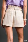 Belted High Waisted Shorts