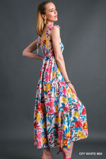 Smocked Bodice Floral Maxi Dress