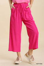 Drawstring Wide Leg Pants