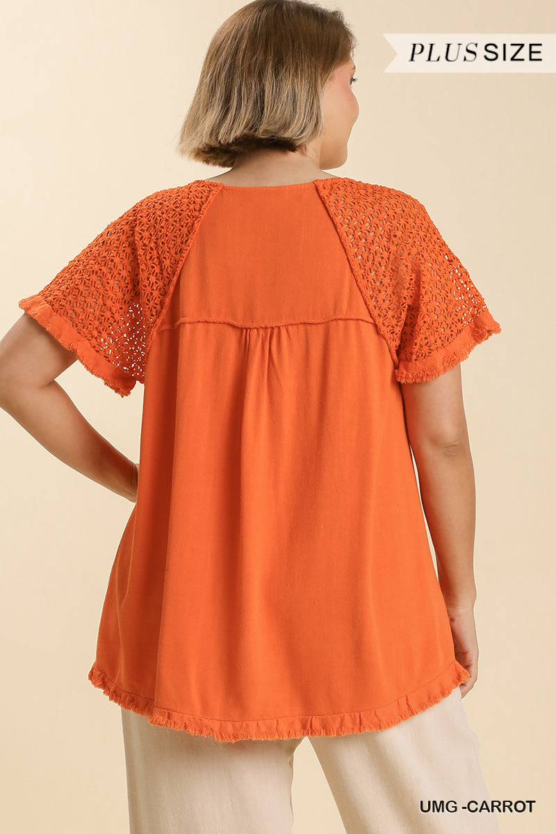 Short Sleeve Round Neck Top